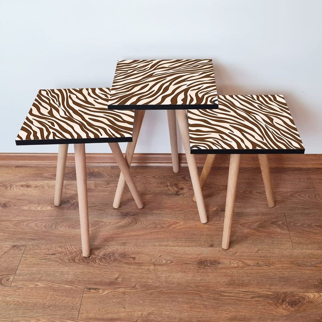 Hanah Home Set klub stočića 3Shp150, 3 komada, Šareni