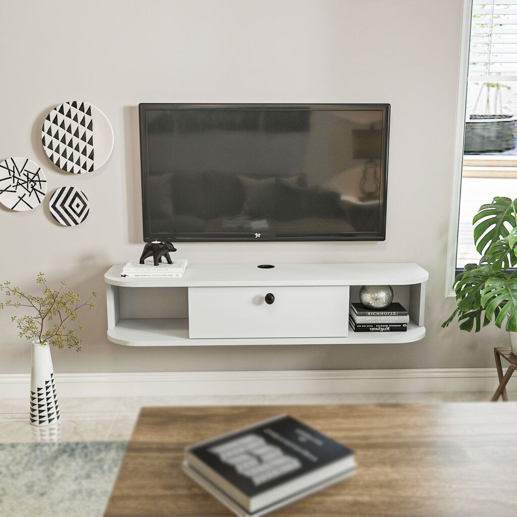 Hanah Home TV Komoda Ibarra, 120x23,4x29,6 cm, Bela