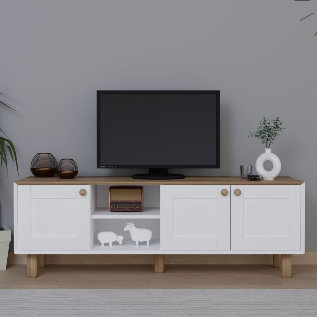 Hanah Home TV Komoda Bohemian 1600-83, 160x56x40 cm, Bela