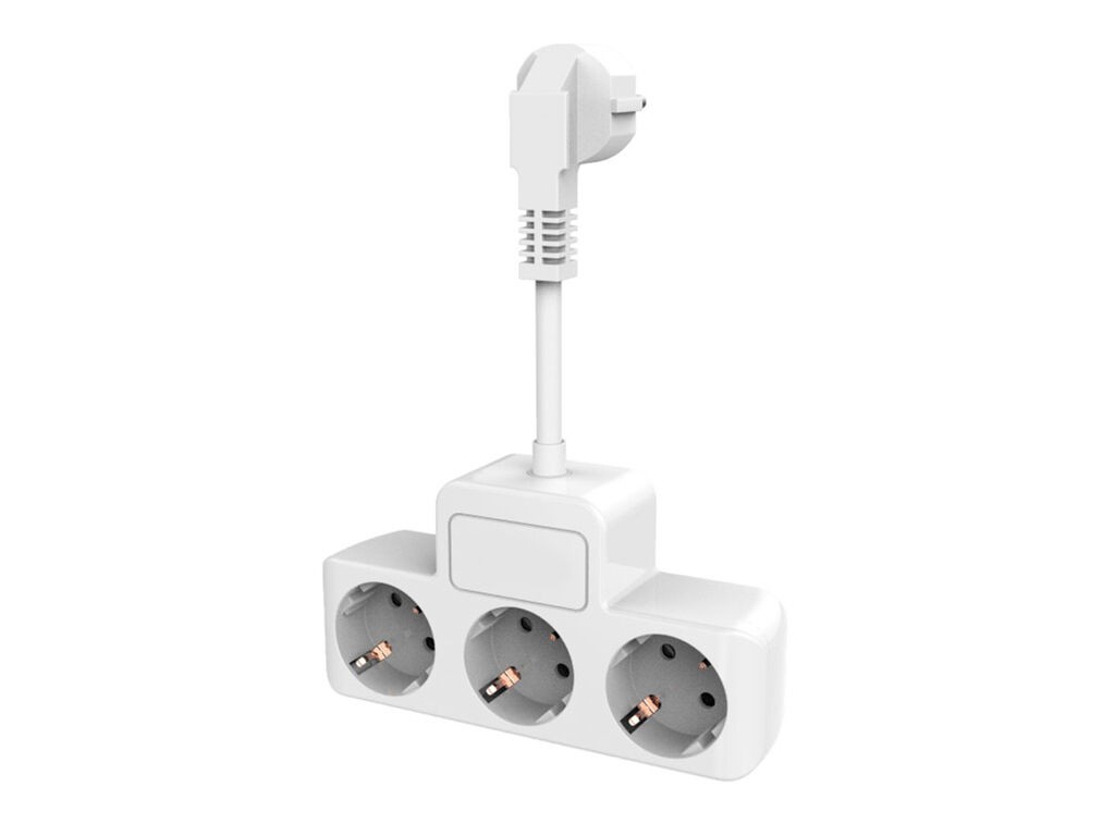 Womax Produžni kabl sa 3 utičnice, Beli