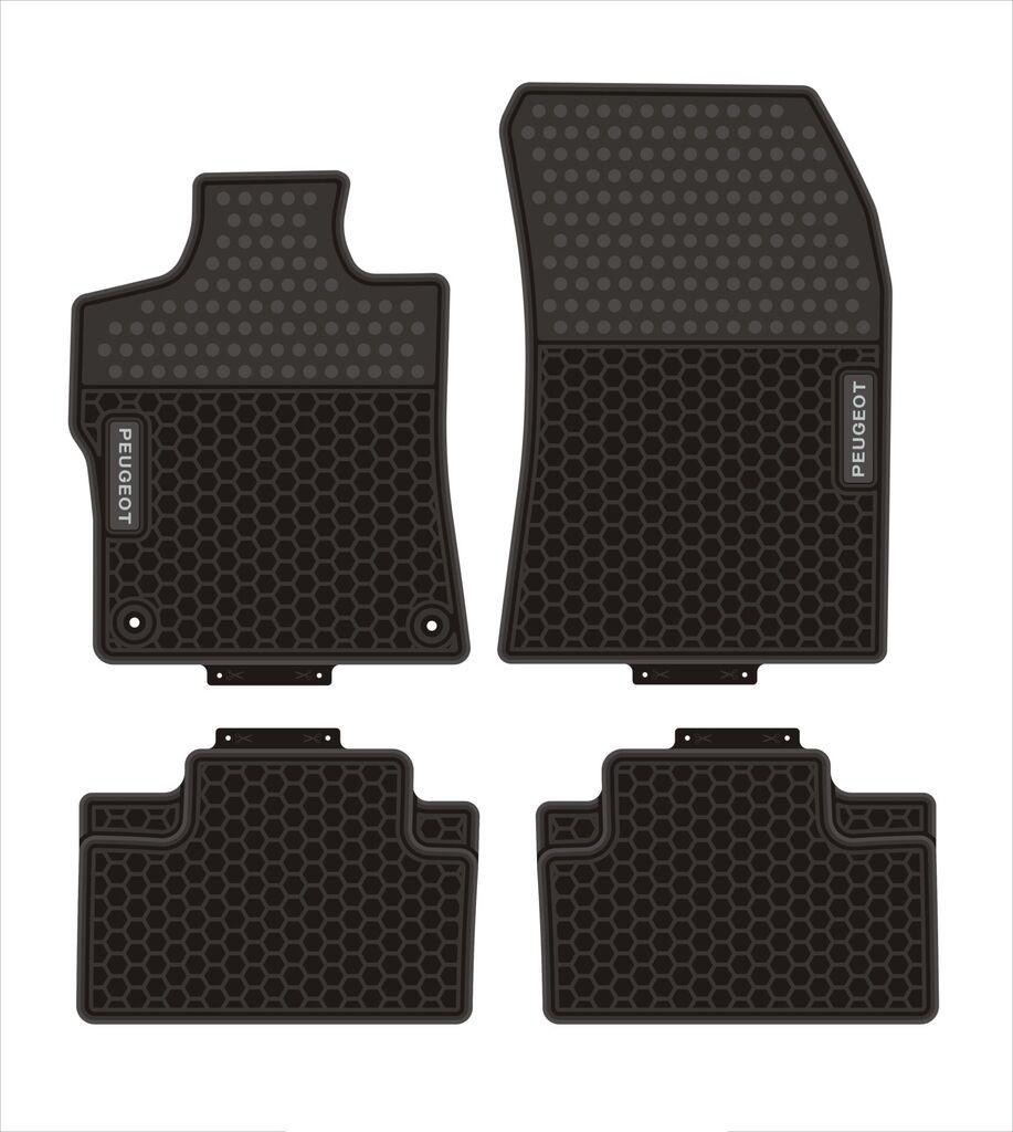 Schweizer Tipske gumene patosnice za Peugeot 207, Crne