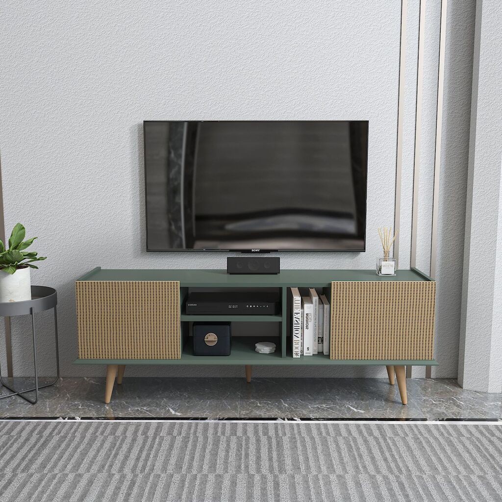 Hanah Home TV Komoda Ekvador, 154,4x56,6x31,3 cm, Zelena