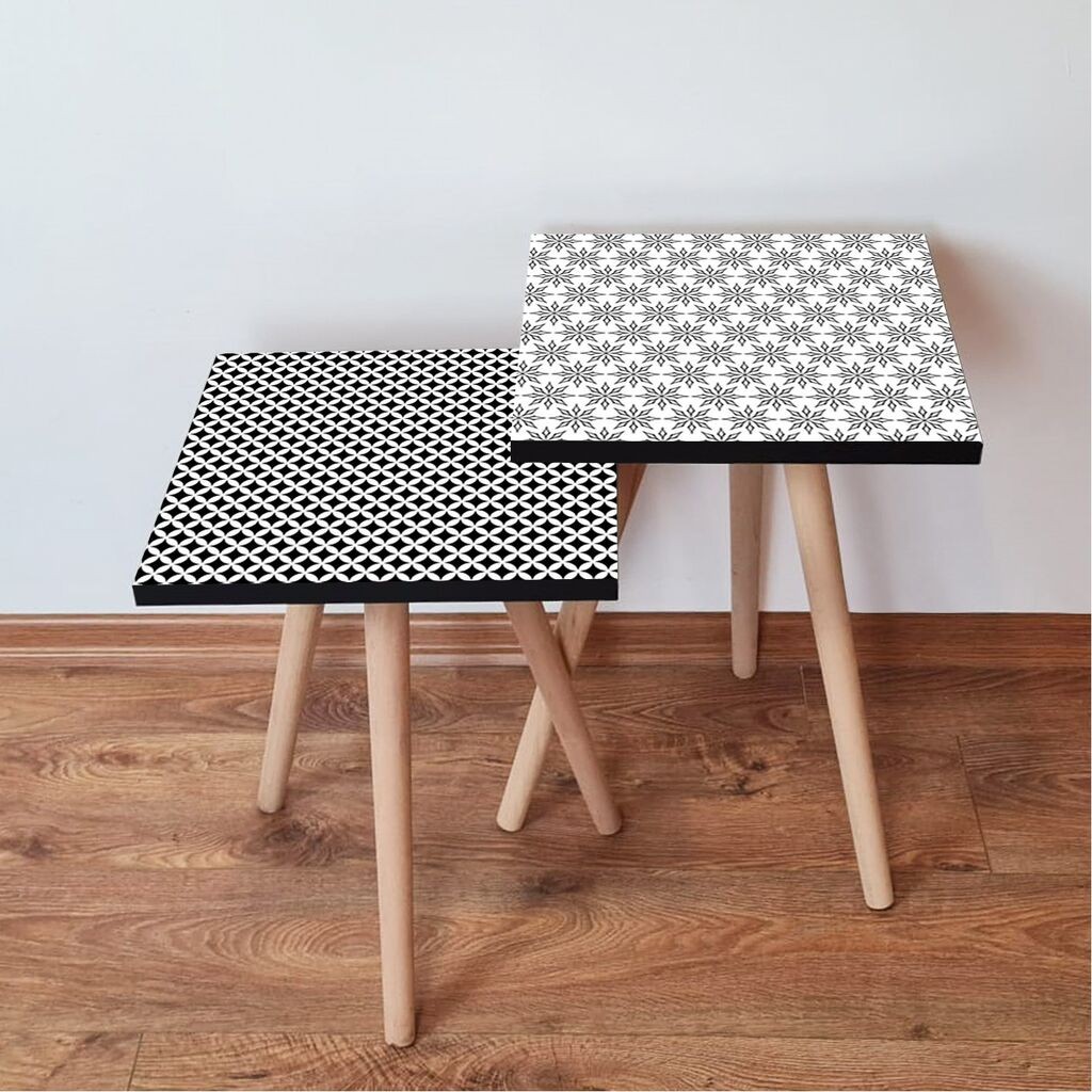 Hanah Home Set klub stočića 2Shp297, 2 komada, Šareni