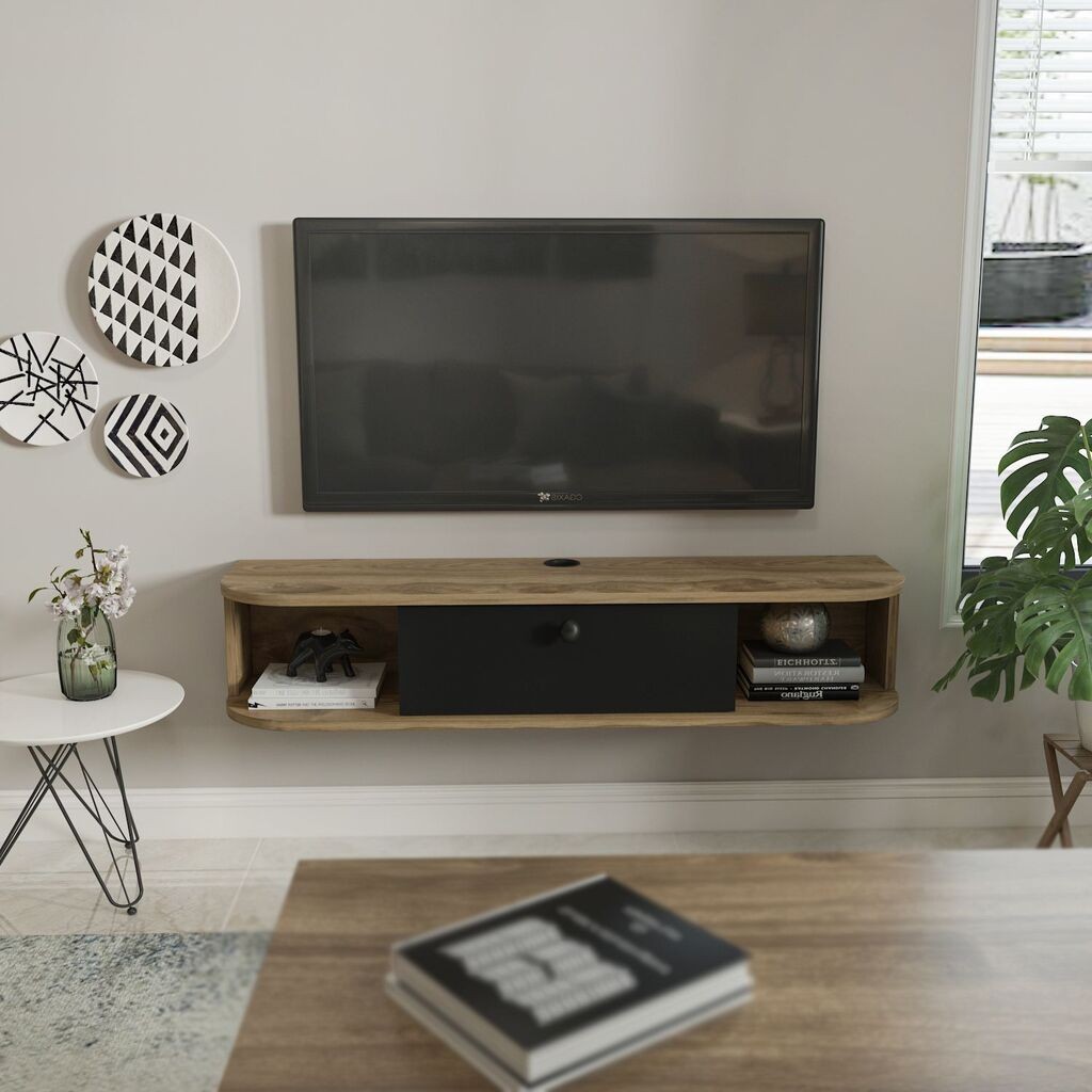 Hanah Home TV Komoda Ibarra, 120x23,4x29,6 cm, Hrast