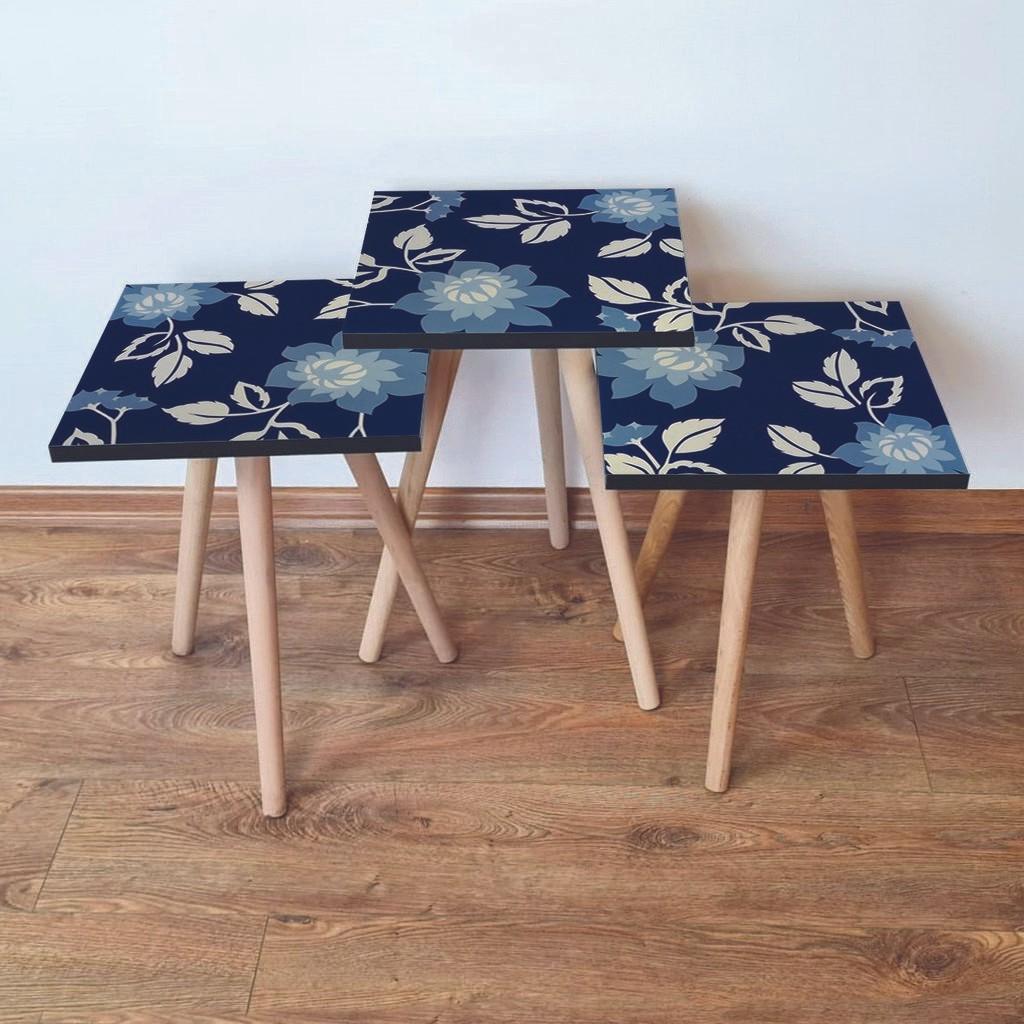 Hanah Home Set klub stočića 3Shp60, 3 komada, Šareni