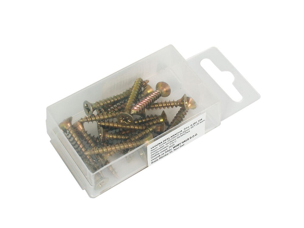 Set vijak za ivericu, 4x30 mm, 24 komada