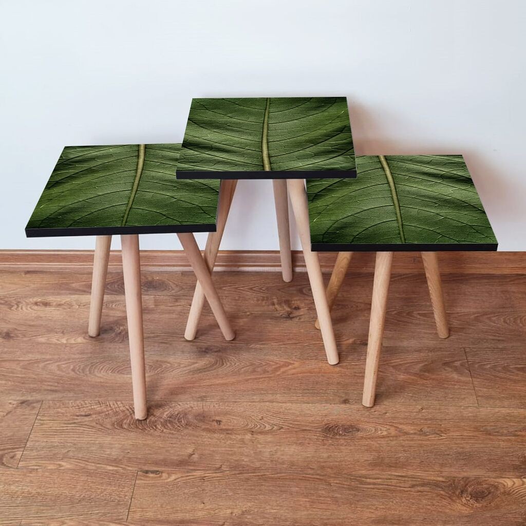 Hanah Home Set klub stočića 3Shp103, 3 komada, Šareni