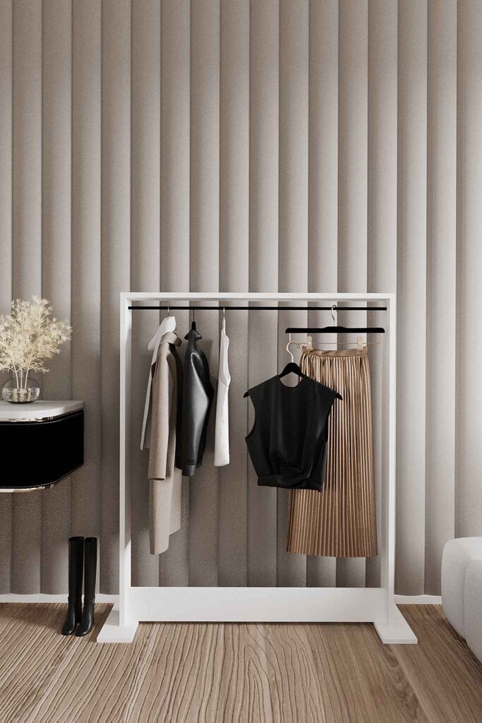 Hanah Home Čiviluk Salvitor, 100x124x12 cm, Beli