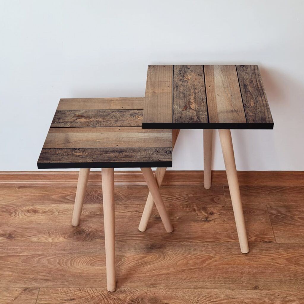 Hanah Home Set klub stočića 2Shp4, 2 komada, Šareni