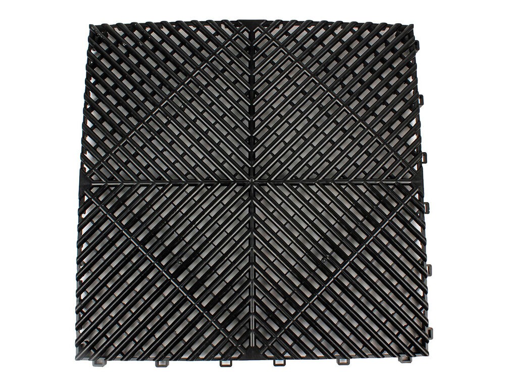 Womax Plastična pločica, 40x40x1.8cm, Crna