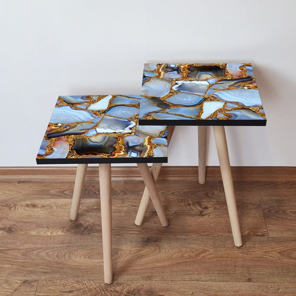 Hanah Home Set klub stočića Twins, 2 komada, Šareni