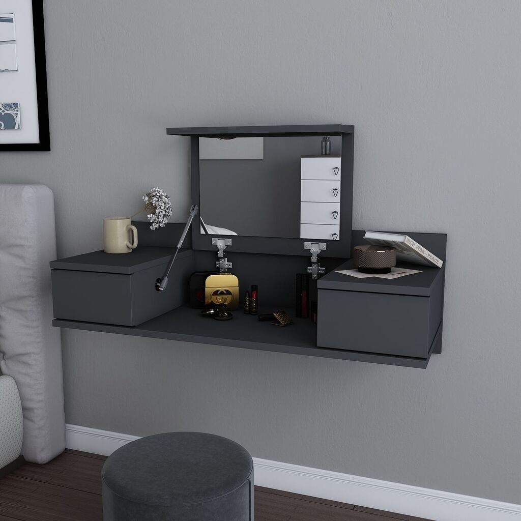 Hanah Home Sto za šminkanje Zenn, Antracit