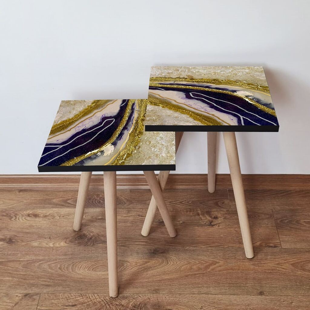 Hanah Home Set klub stočića 2Shp466, 2 komada, Šareni