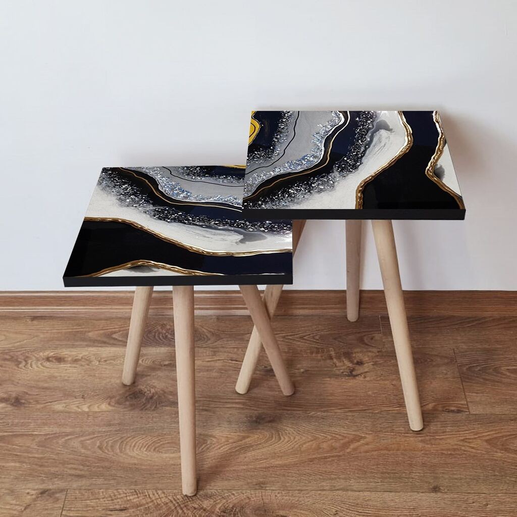 Hanah Home Set klub stočića 2Shp477, 2 komada, Šareni