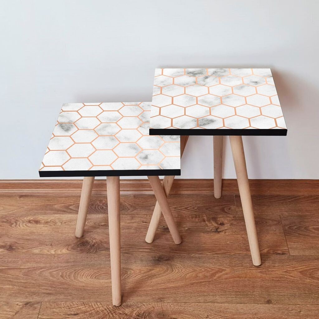 Hanah Home Set klub stočića Twins, 2 komada, Šareni