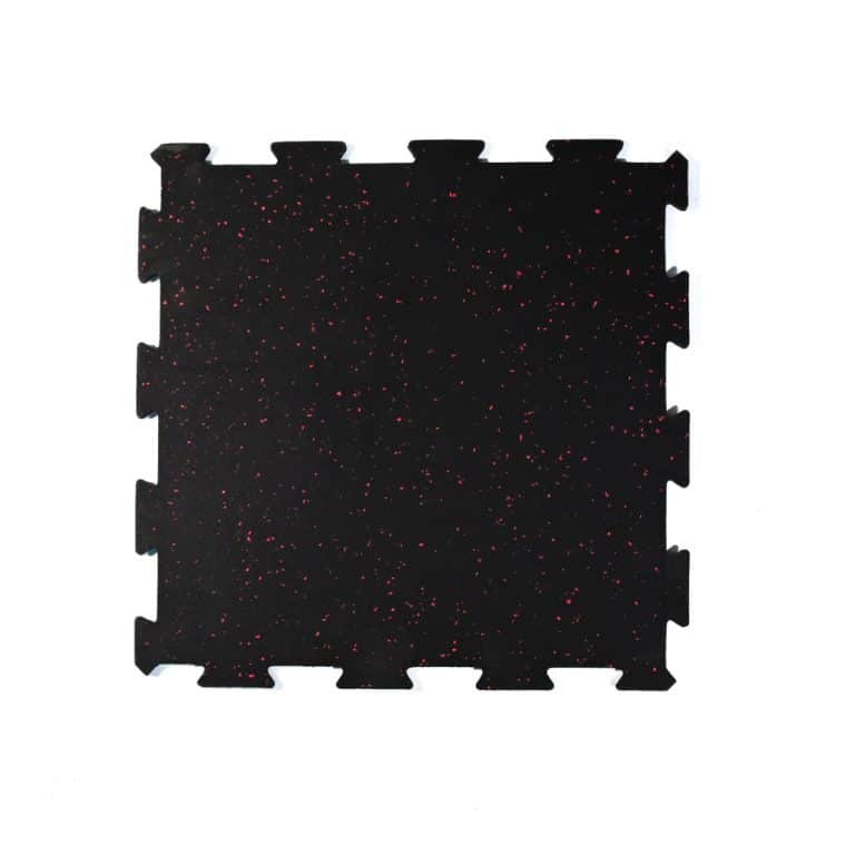 Una-Zorčić Gumena podna puzla sa flekicama 50x50cm, Crno-crvena