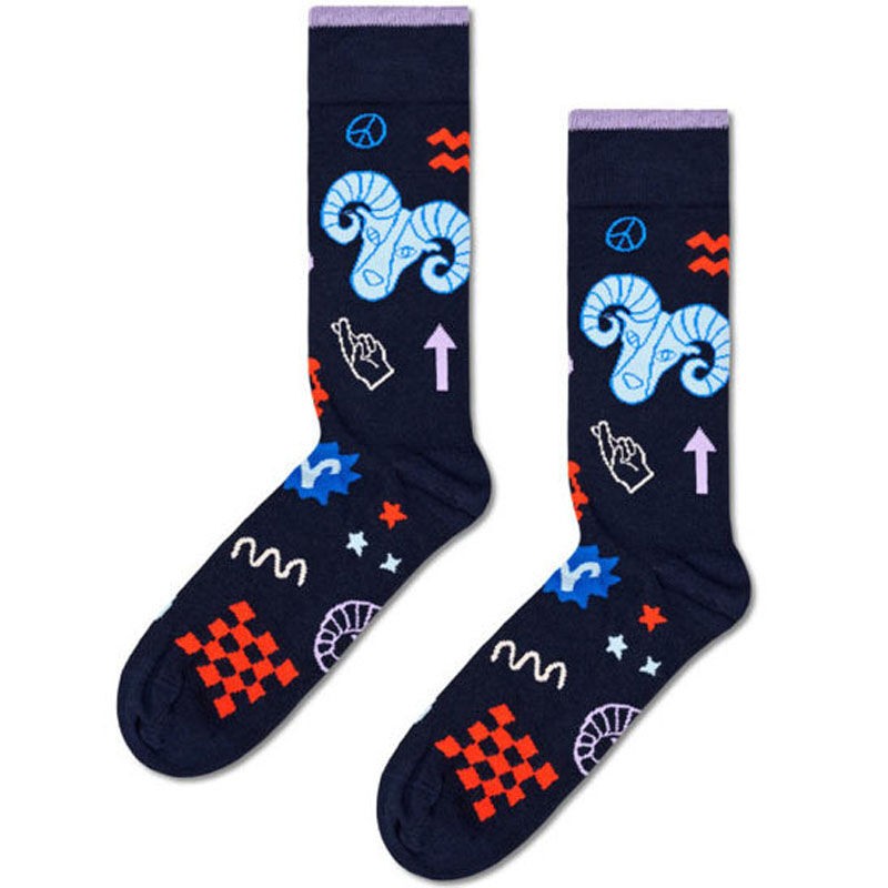 Happy Socks Unisex čarape Aries, Teget
