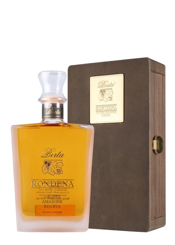 Berta Rakija Rondena Grappa Amarone Riserva Gift Wooden Box, 0.7l