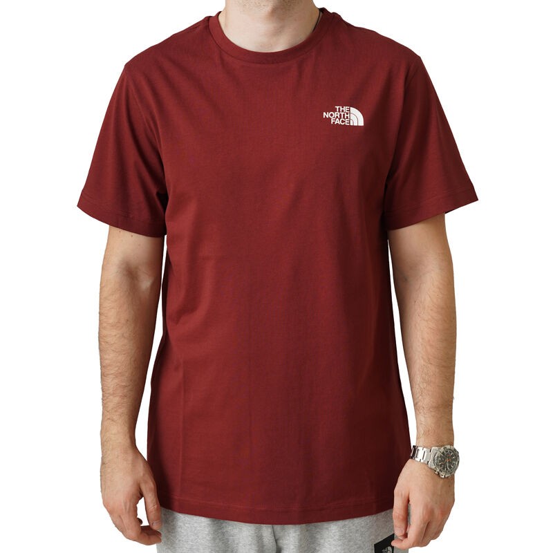 The North Face Muška majica M Ss Box Nse Tee Sumac/Asphalt Grey, Bordo