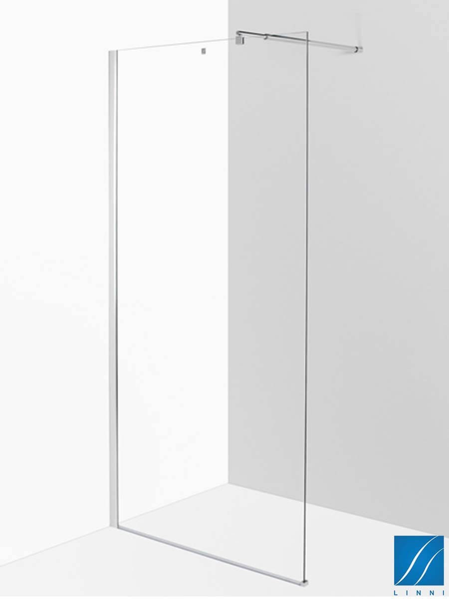 LINNI Tuš paravan walk-in Elegance, Providno staklo 8mm, Srebrni profil, 100x200cm