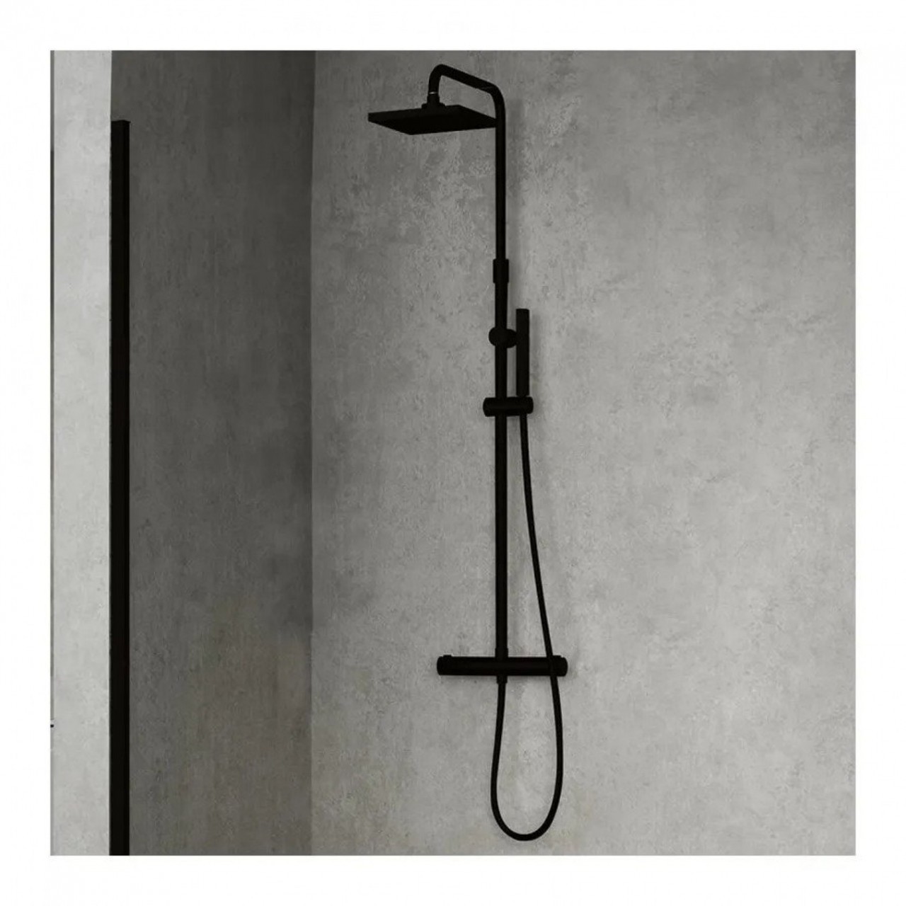 Novellini Termostatska baterija sa usponskim tušem Easy2, Crna