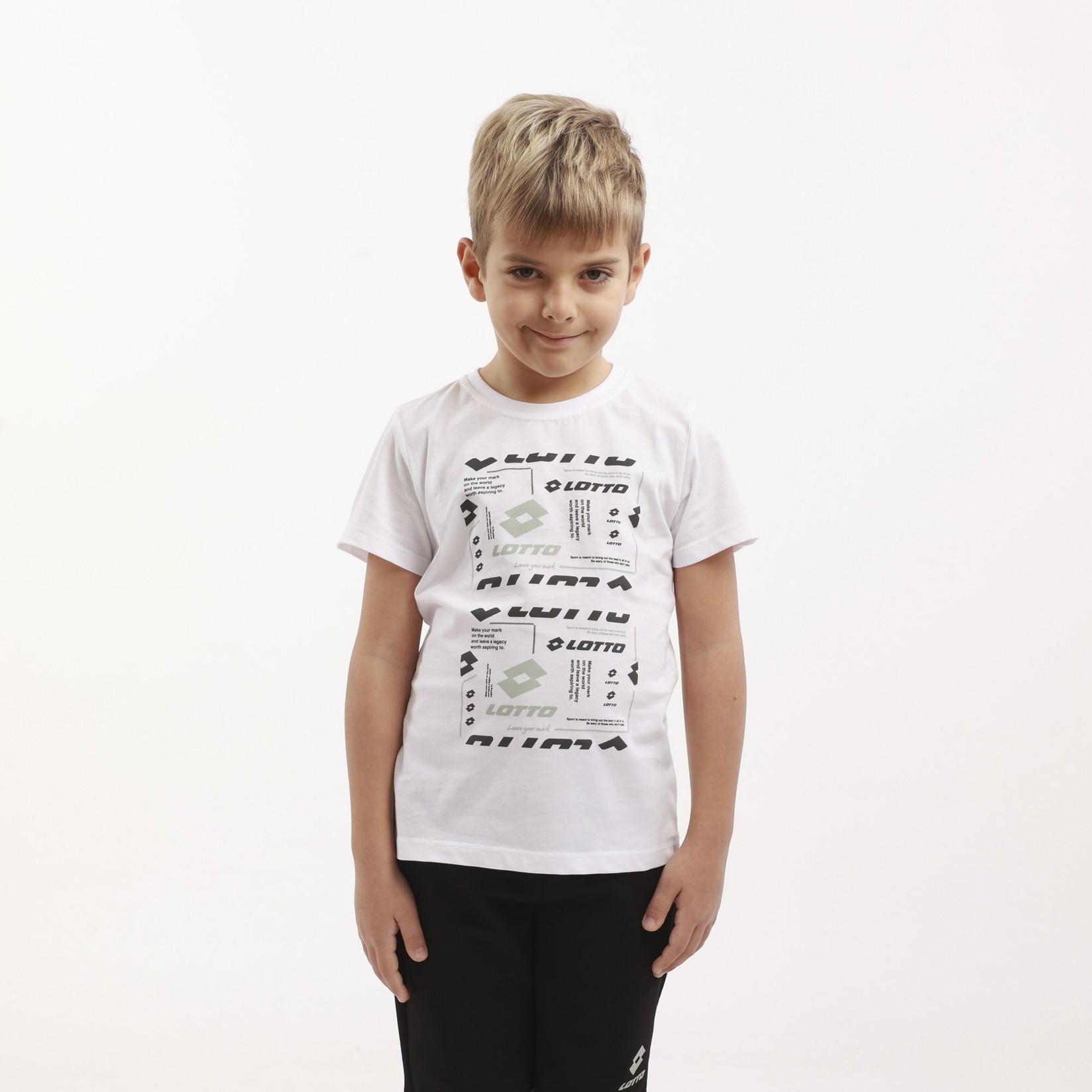 Lotto Majica za dečake dettaglio w t shirt BG, Bela