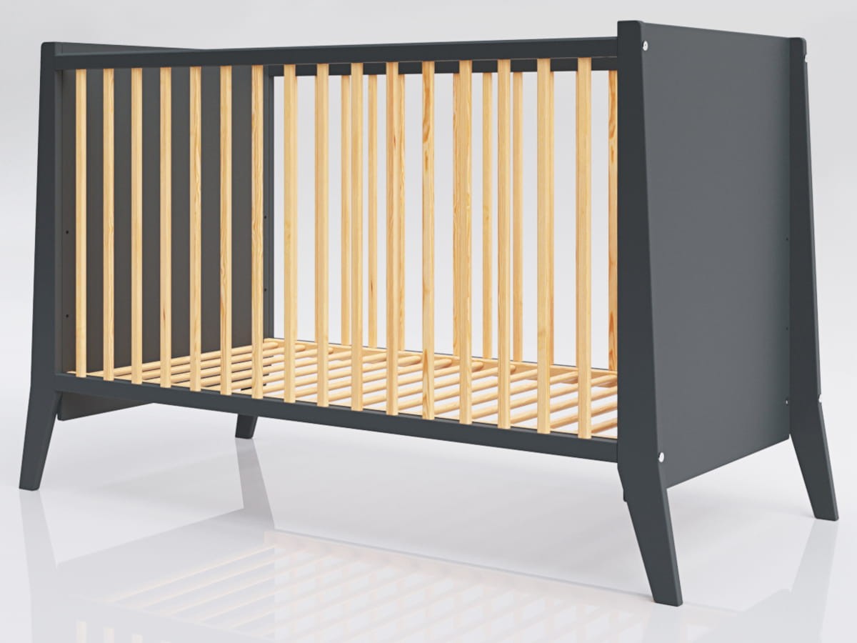 Lettino Krevetac za bebe Cosmo 120x60cm, Antracit