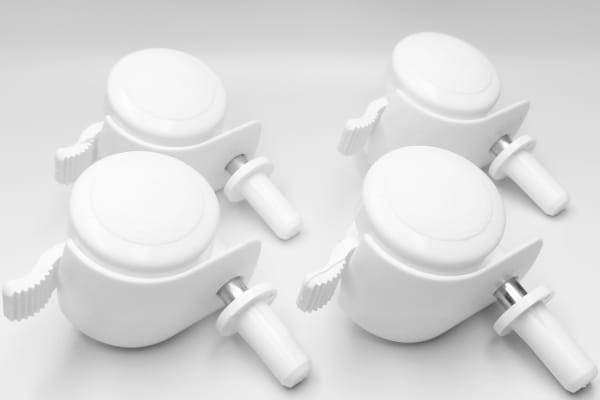 Lettino Točkići za krevetac, 4komada, Beli