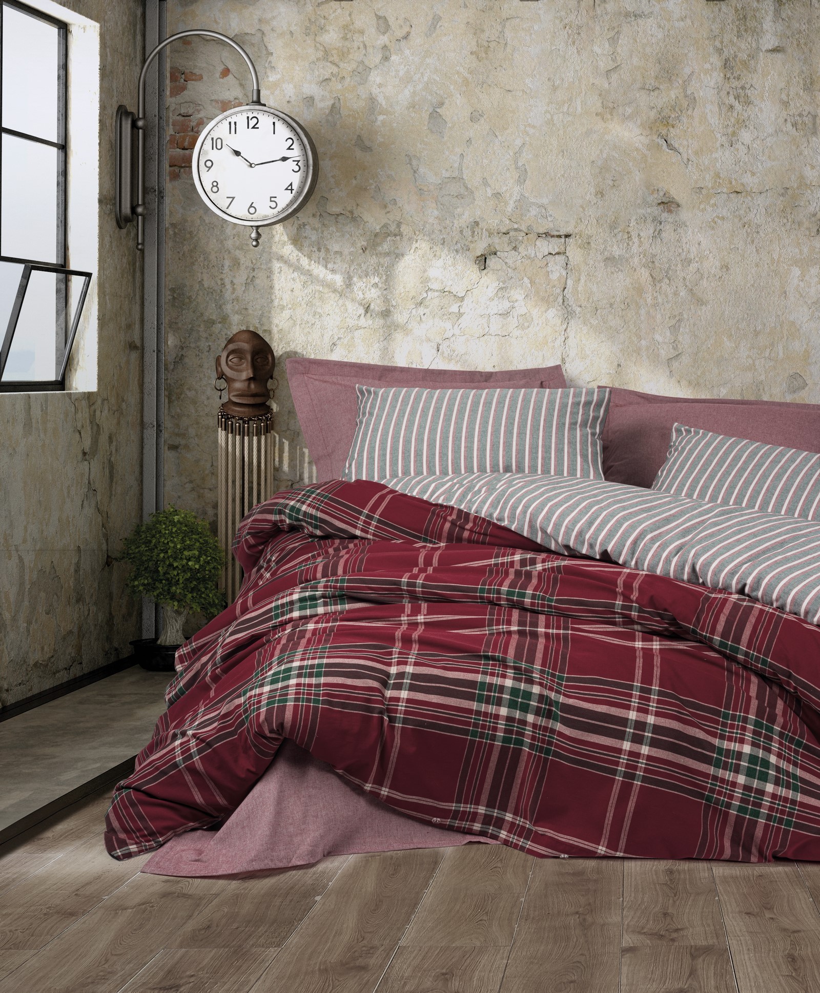 L'essentiel Maison Komplet posteljine Pledd, 160x220cm, Bordo