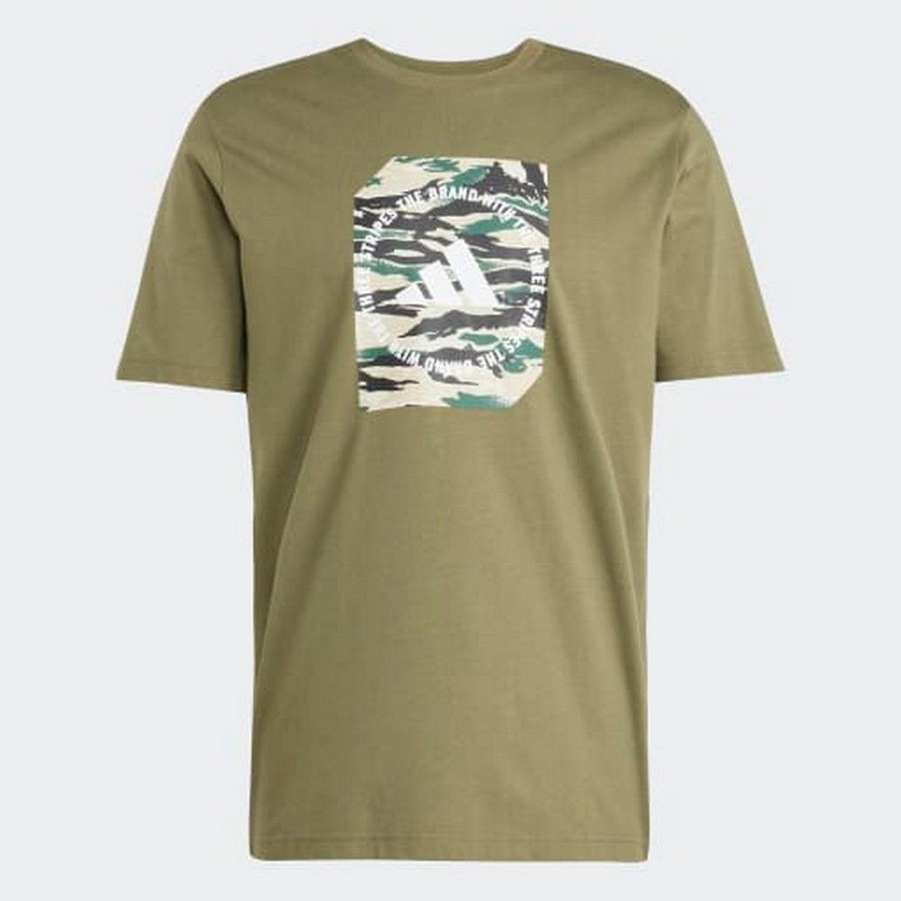 Adidas Muška majica m c camo box t  M, Maslinasta