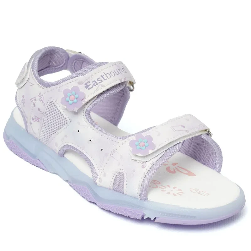 Eastbound Sandale za devojčice Happy Gril, Belo-ljubičaste
