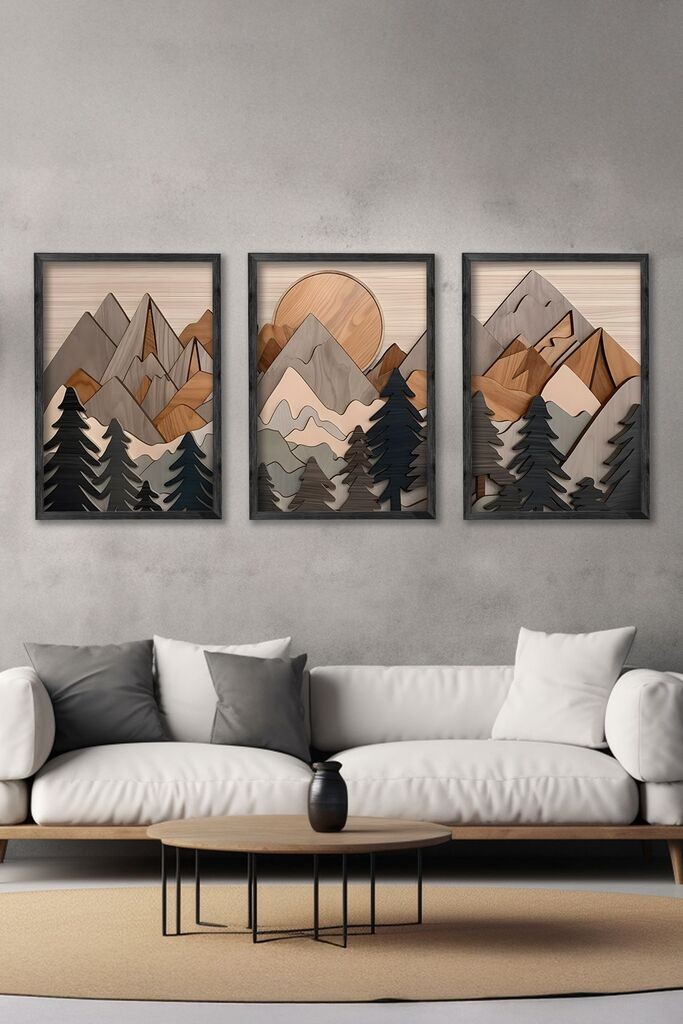 Wallity Slika Ersy3Syhcrv61, 3 dela, 34 x 49 cm