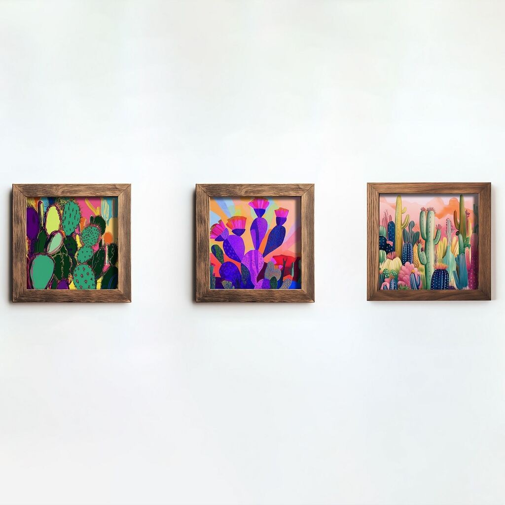 Wallity Slika UKZM074, 3 dela, 16 x 16 x 2 cm