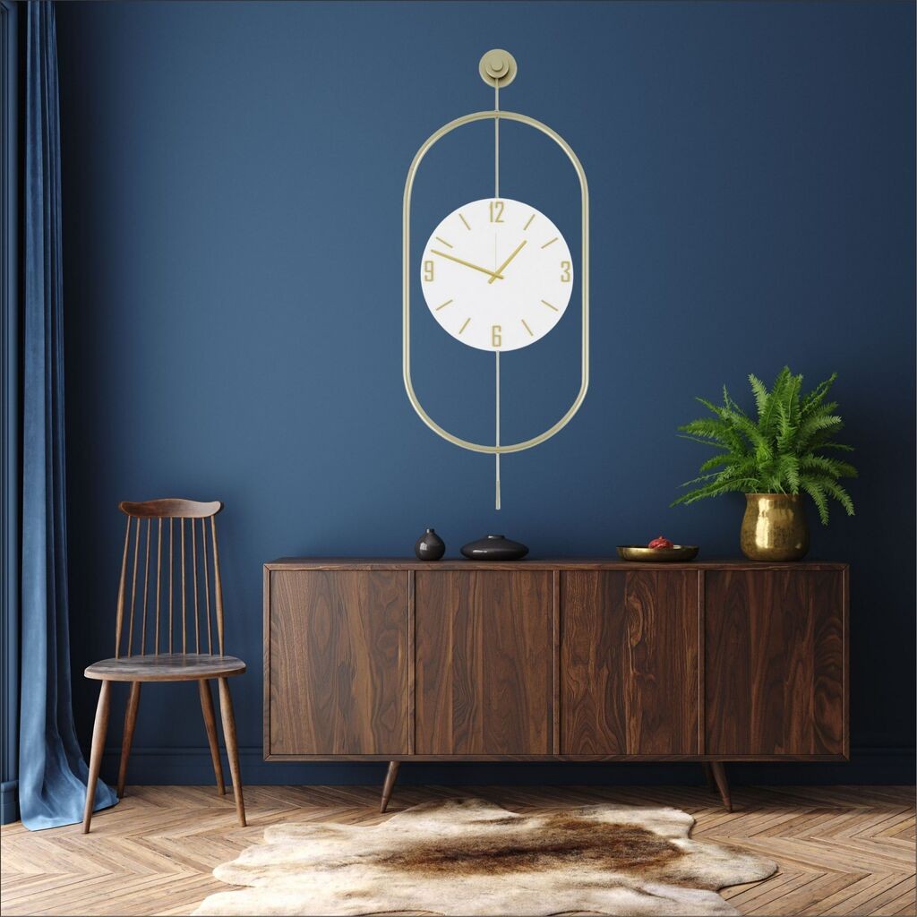 Wallity Zidni sat Mclock-00113, 35x85x7 cm, Zlatne boje