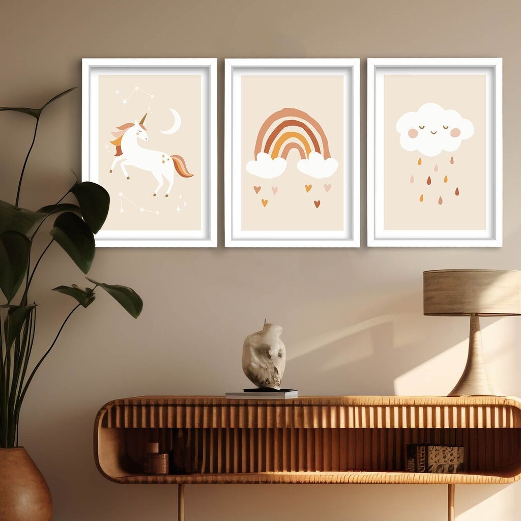 Wallity Slika 3p3752softct-019, 3 dela, 38 x 53 cm