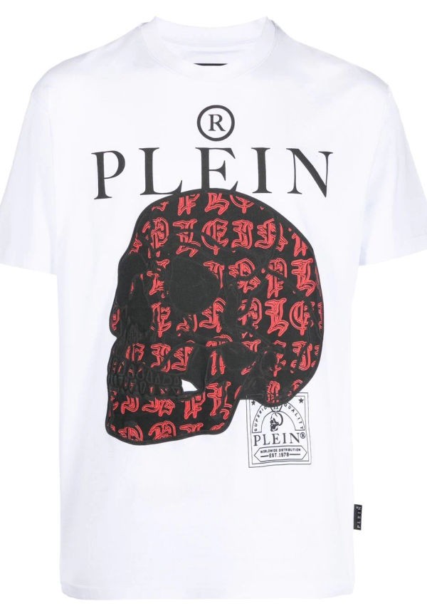 Philipp Plein Muška majica PACCMTK6273PJY002N-01, Bela