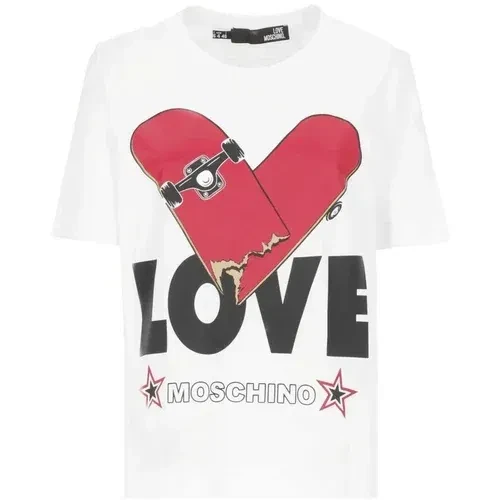 Love Moschino Ženska majica W4F153SM3876-A00, Bela