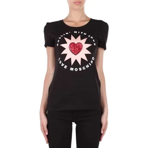 Love Moschino Ženska majica W4H1923E1951-C74, Crna