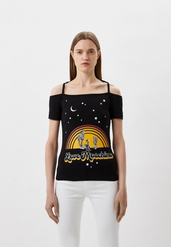 Love Moschino Ženska majica W4H6501E1951-C74, Crna
