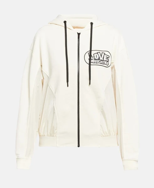 Love Moschino Ženski duks W344201M4055-A34, Beli