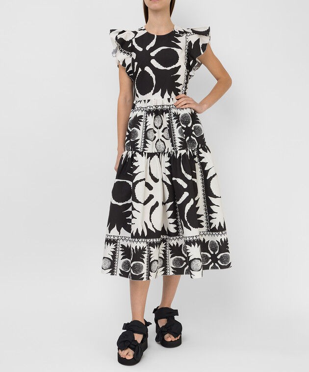 Red Valentino Ženska haljina VR0VAY905SA-0NO, Crno-Bela
