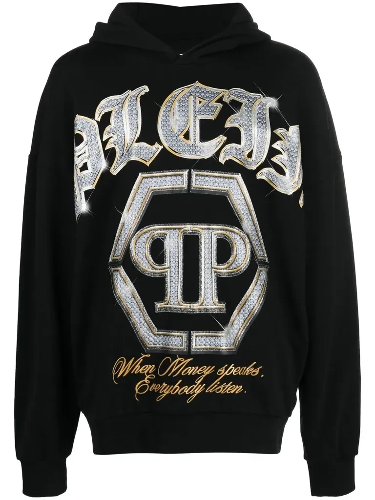 Philipp Plein Muški duks AABCMJB2861PJO002N-02, Crni