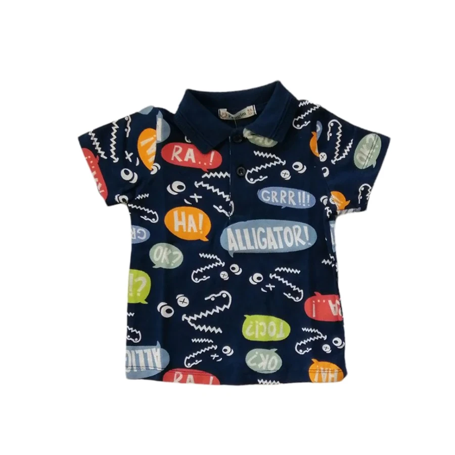 Majica za dečake sa polo kragnom 2161, Teget