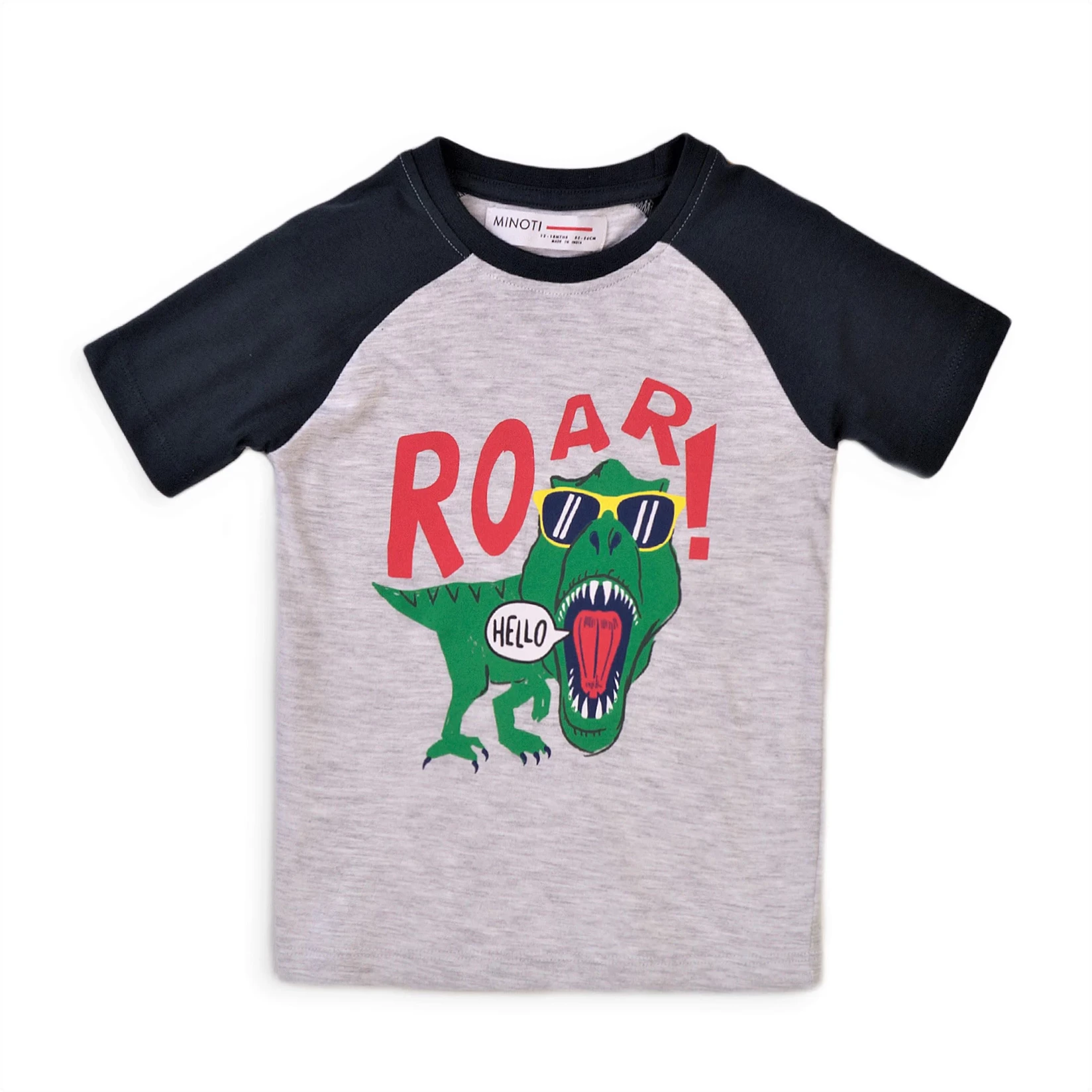 Minoti Majica za dečake 5TRAGLN2, Sivo-teget
