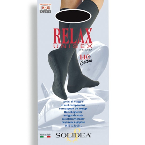 Calzificio Pinelli Dokolenice sa anatomskom strukturom, 140 den, Solidea Relax 140 Unisex Nero 5
