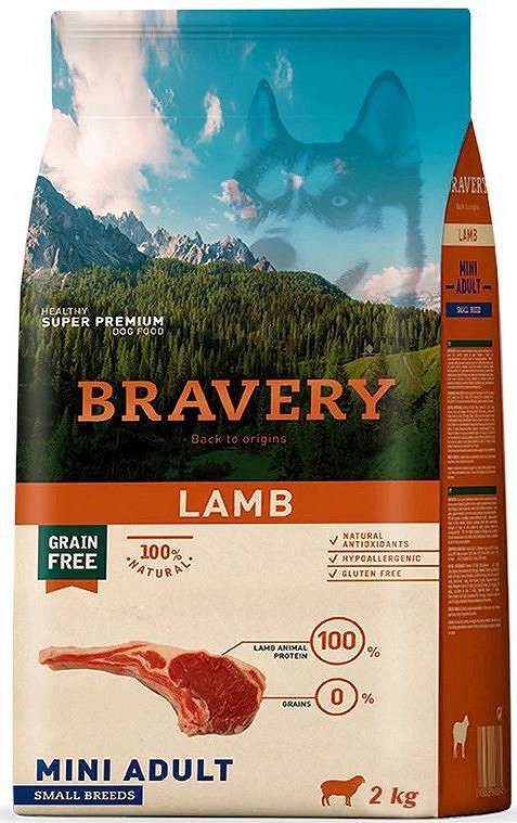 Bravery Suva hrana za male rase pasa od jagnjetine, Mini Adult, 2kg