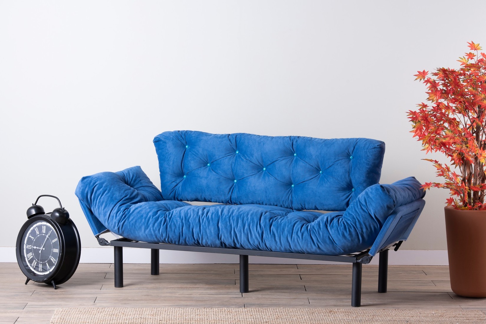 Atelier del Sofa Trosed na razvlačenje Nitta 185x85x70cm Plavi