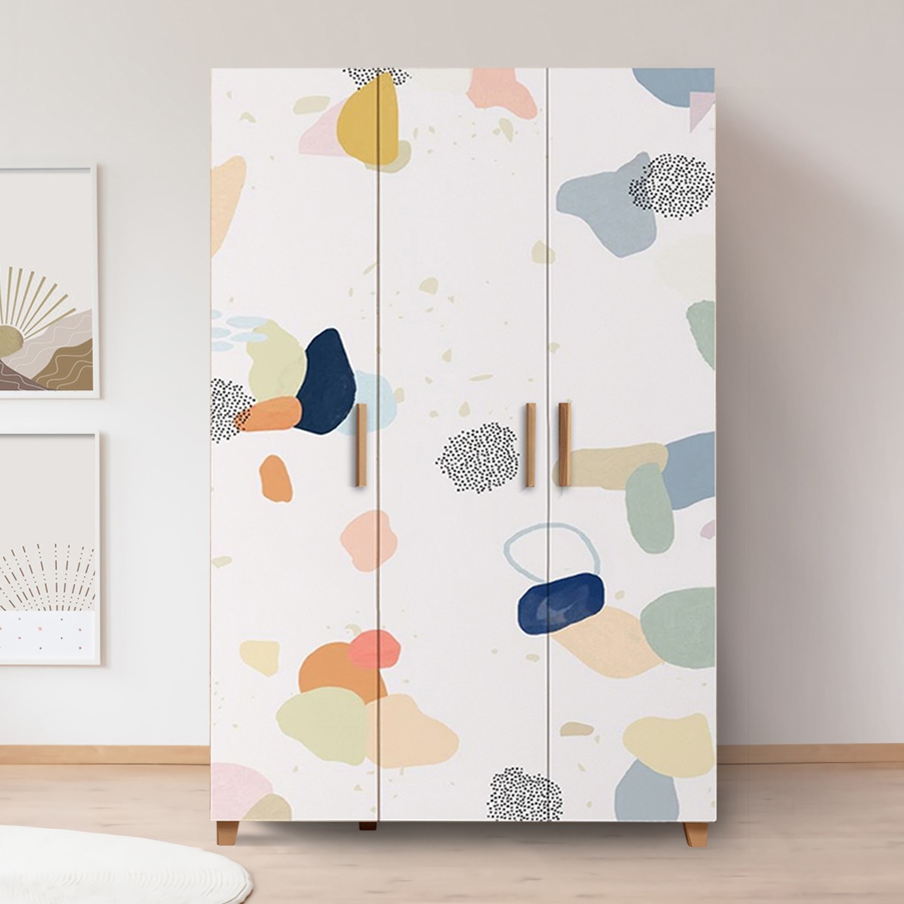 Hanah home Ormar Leva Hedera Pied 120x189x48cm Bež-Beli