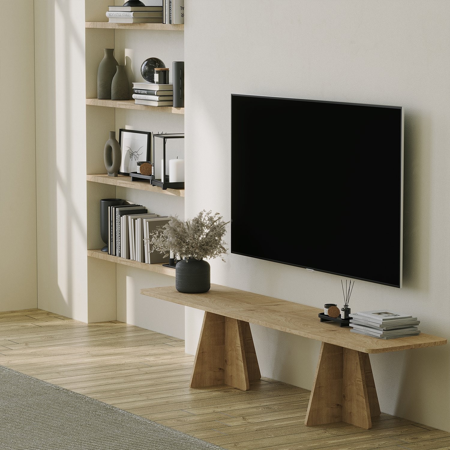 Hanah home TV Komoda Mushroom Hrast