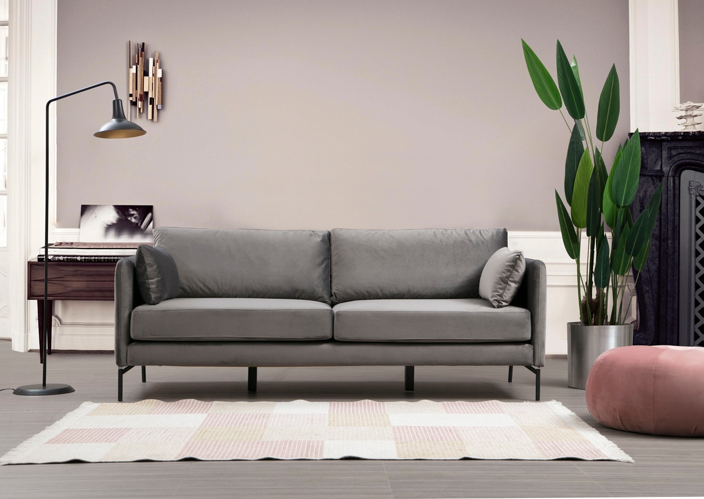Atelier del Sofa Trosed Sino 87x90x217cm Sivi